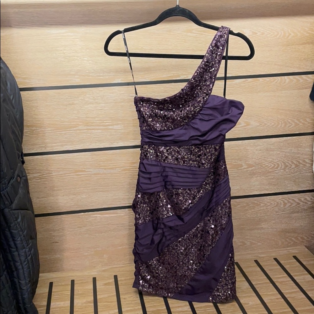 Purple fitted dress